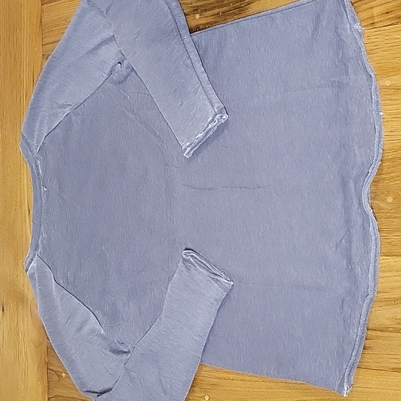 Grayson Threads women's L lightweight raw hem fang crewneck sweatshirt - Picture 6 of 7